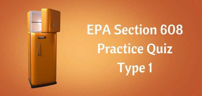 Epa 608 practice test type 1