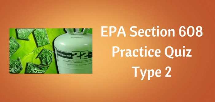 Epa 608 practice test type 1