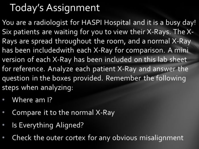 Identifying x rays haspi answer key