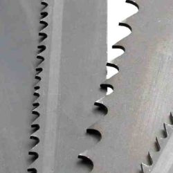 The coarseness of a bandsaw blade is rated in