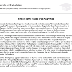 Sinners in the hands of an angry god rhetorical analysis